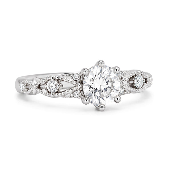 RS-10441 | D-Color 0.5CT Ring | White Gold Plated