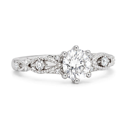 RS-10441 | D-Color 0.5CT Ring | White Gold Plated