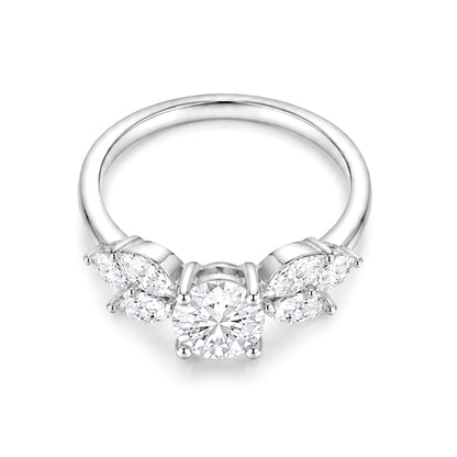 RS-10231 | D-Color 1CT Ring | White Gold Plated