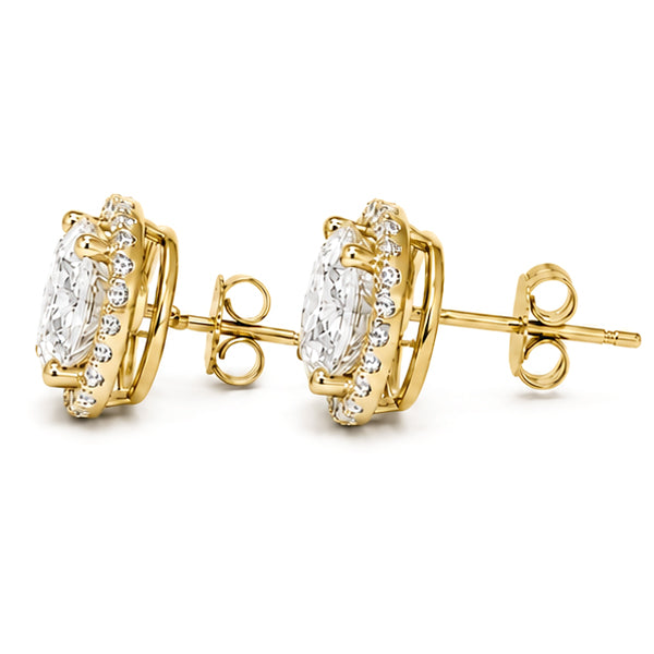 ES-20114 | Fancy Color 4CT Stud Earrings | 18K Gold Plated