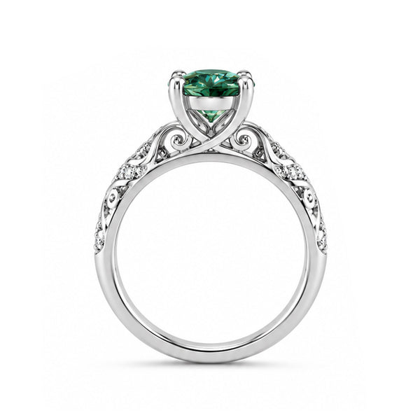 RS-10082 | Fancy Color 2CT Ring | White Gold Plated