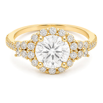 RS-10174 | Fancy Color 2CT Ring | 18K Gold Plated