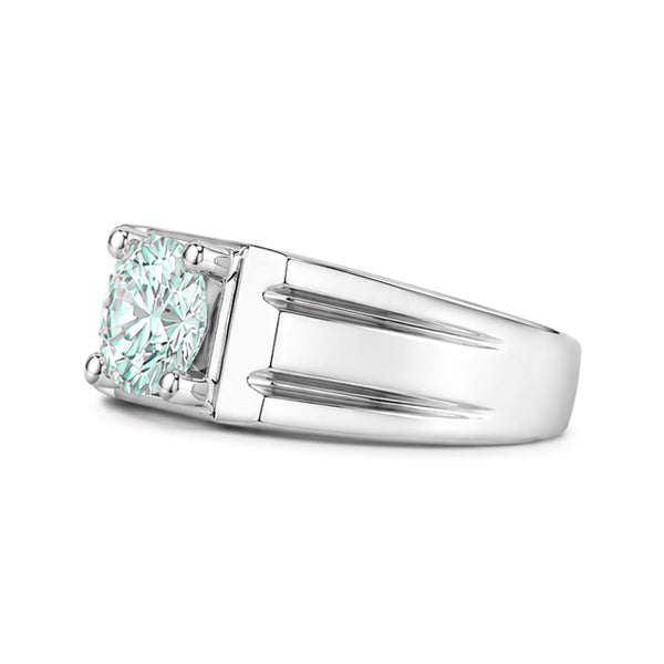 RS-10262 | Men's Fancy Color 1CT Ring | White Gold Plated