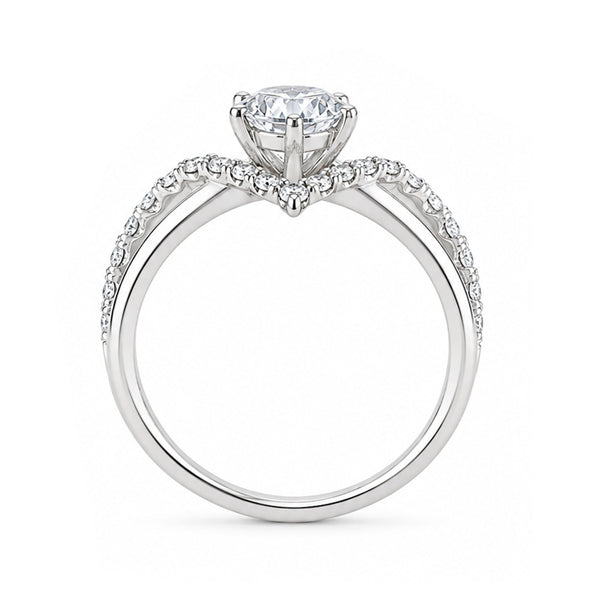 RS-10031 | D-Color 1CT Ring | White Gold Plated