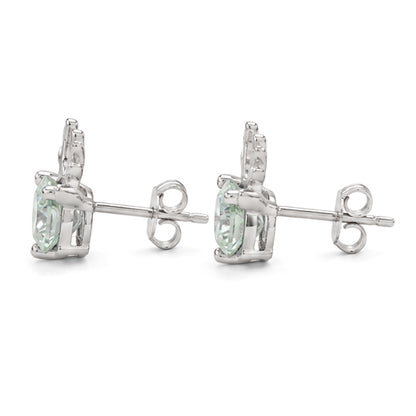ES-20092 | Fancy Color 1CT Stud Earrings | White Gold Plated