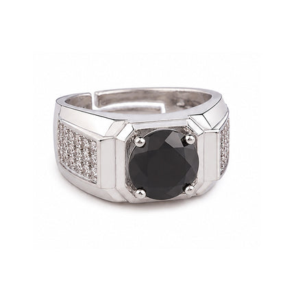 RS-10353 | Men's Fancy Color 2CT Ring | White Gold Plated