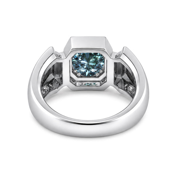 RS-10292 | Men's Fancy Color 1CT Ring | White Gold Plated