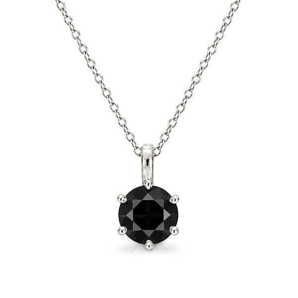NS-30093 | Fancy Color 2CT Pendant Necklace | White Gold Plated