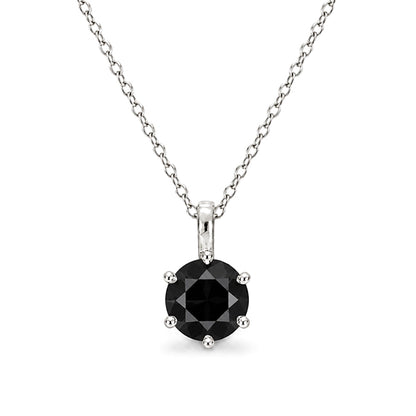NS-30093 | Fancy Color 2CT Pendant Necklace | White Gold Plated