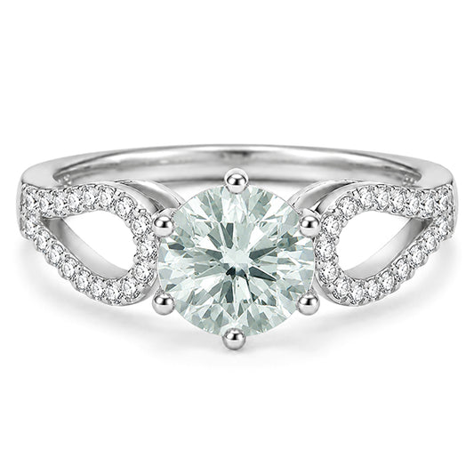 RS-10572 | Fancy Color 2CT Ring | White Gold Plated