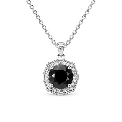 NS-30073 | Fancy Color 3CT Pendant Necklace | White Gold Plated