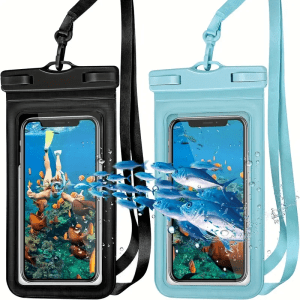 Waterproof Pouch (Regular, 2-Pack) - Black & Blue
