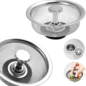Rotating Sink Strainer (11.3cm, 2-Pack) - Silver